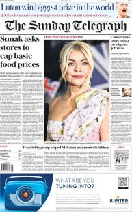 The Sunday Telegraph – Sunak asks stores to cap basic food prices 