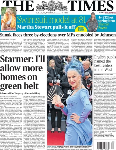 The Times – Starmer: I’ll allow more homes on green belt 