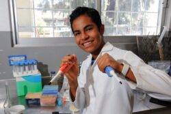 Boy becomes a molecular scientist aged just 13 and still fits in athletics training