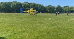 Zorb ball ‘flung over trees by gust of wind with boy, 9, trapped inside’