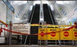 Bodies end up in a heap after escalator suddenly changes direction