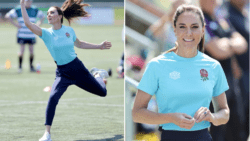 Kate Middleton gets sporty in Lululemon trainers and Sweaty Betty yoga pants at rugby