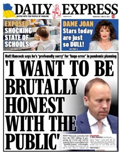 Daily Express – ‘I want to be brutally honest with the public’ 