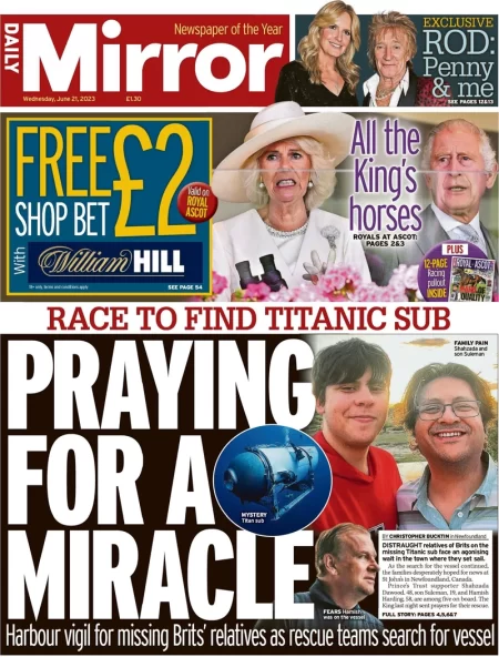 Daily Mirror – Praying for a miracle 