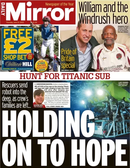 Daily Mirror – Holding onto hope 