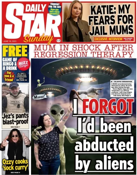 Daily Star Sunday – I’d forgot I had been abducted by aliens