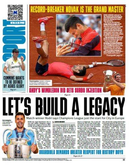 Metro –  ‘Let’s build a legacy’