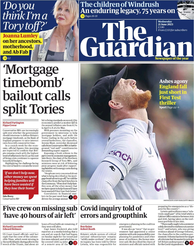 The Guardian - ‘Mortgage timebomb’ bailout calls split Tories