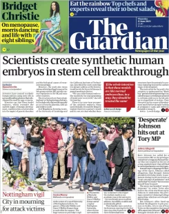 The Guardian – Scientist create synthetic human embryos in breakthrough 