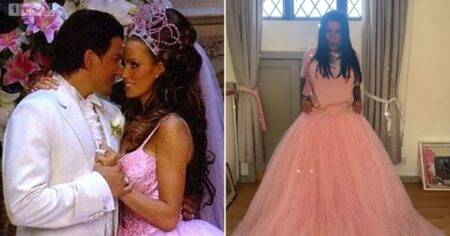 Katie Price hellbent on selling £45,000 wedding dress from Peter Andre nuptials despite it being ‘covered with rat droppings’