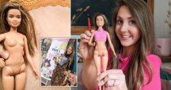 Mum adds stretch marks to daughter’s Barbie with nail varnish to normalise ‘tiger stripes’