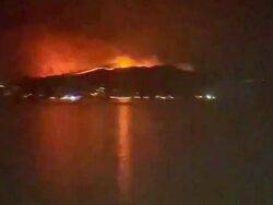 Tourist watched from balcony in Albania as Corfu burst into flames