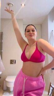 Jessie J is living her best Barbie life 10 weeks after giving birth dancing around in hot pink bra