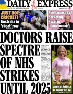 Daily Express – Doctors raise spectre of NHS strikes until 2025