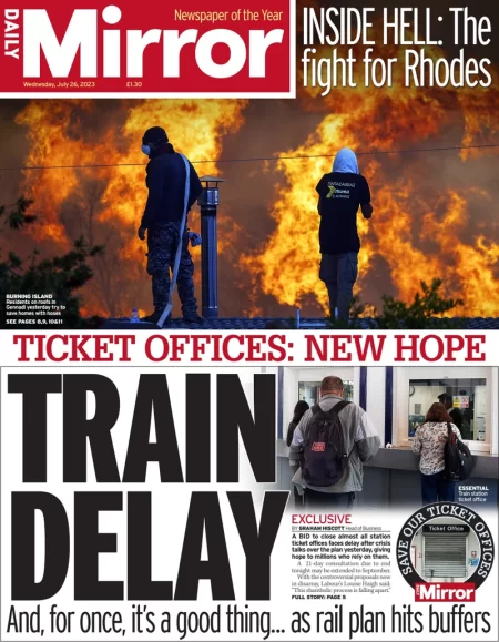 Daily Mirror – Train delay 