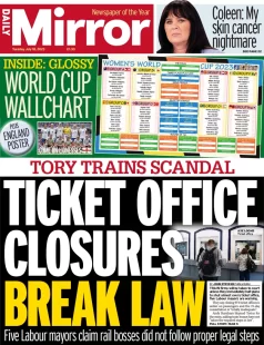 Daily Mirror – Ticket office closures break law