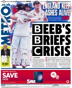 Metro – Beebs briefs crisis