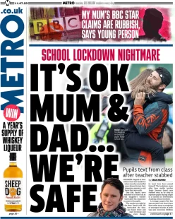 Metro – It’s okay mum and dad … we’re safe 