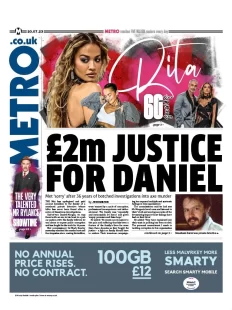 Metro – £2m Justice for Daniel 