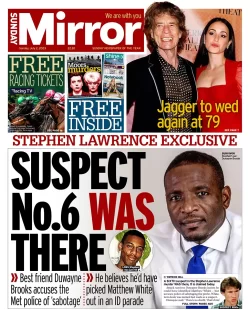 Sunday Mirror – Suspect No.6 was there