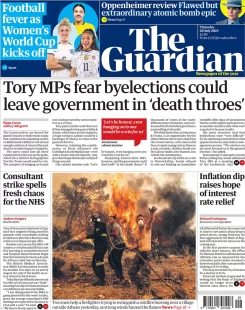 The Guardian – Tory MPs fear byelections could leave government in death throes