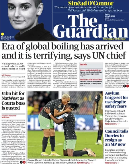 The Guardian – Era of global boiling has arrived and it’s terrifying, says UN chief