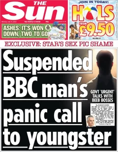 The Sun – Suspended BBC man’s panic call to youngster 