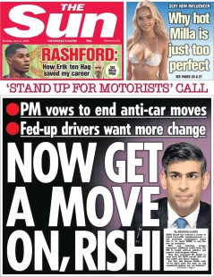 The Sun – Now get a move on Rishi 