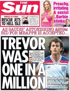 The Sun – Trevor was one in a million