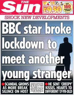 The Sun – BBC star broke lockdown to meet another young stranger