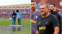 Ange Postecoglou reacts as Tottenham’s pre-season friendly in Bangkok is cancelled