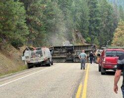 Seven teenagers fighting for life after bus overturns on camping trip