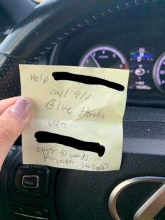 Woman ‘kidnapped by fake Uber driver’ saved after slipping note to stranger