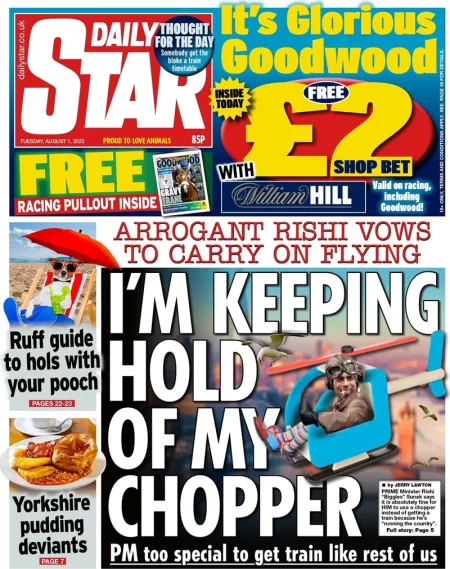 Daily Star – I’m keeping hold of my chopper 