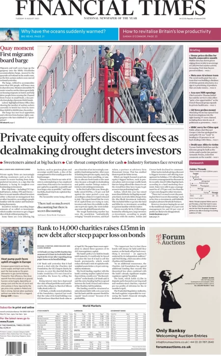 Financial Times – Private equity offers discount fees as dealmakers’ drought deters investors 