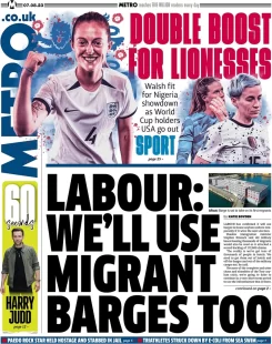 The Metro – Labour: We’ll use migrant barges too 