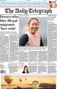 The Daily Telegraph – Bosses who hire illegal migrants ‘face ruin’ 