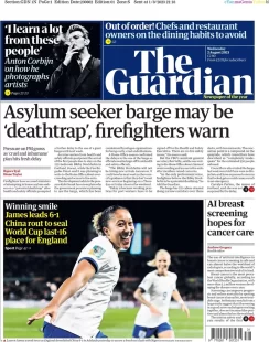 The Guardian – Asylum seeker barge may be ‘deathtrap’ firefighters warn 