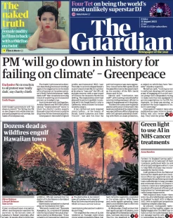 The Guardian – PM ‘will go down in history for failing on climate,’ – Greenpeace