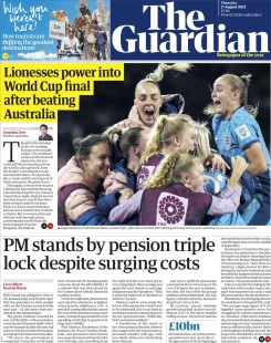 The Guardian- PM stands by pensions triple lock despite surging costs 