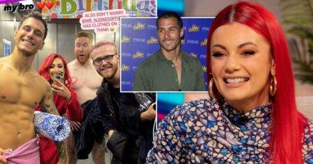 Dianne Buswell shares outrageous photo of Strictly boys with their shirts off to mark Gorka’s birthday