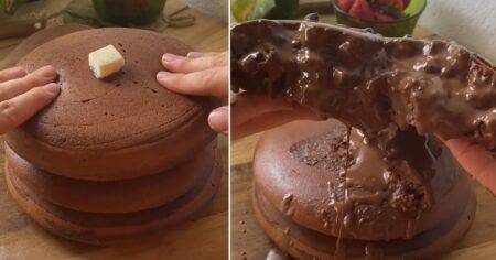 Love supersizing desserts? Try this six-ingredient giant Nutella pancake recipe