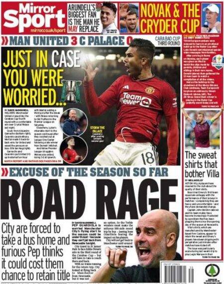 Mirror Sport – Man Utd 3-0 Crystal Palace: Just in case you were worried 