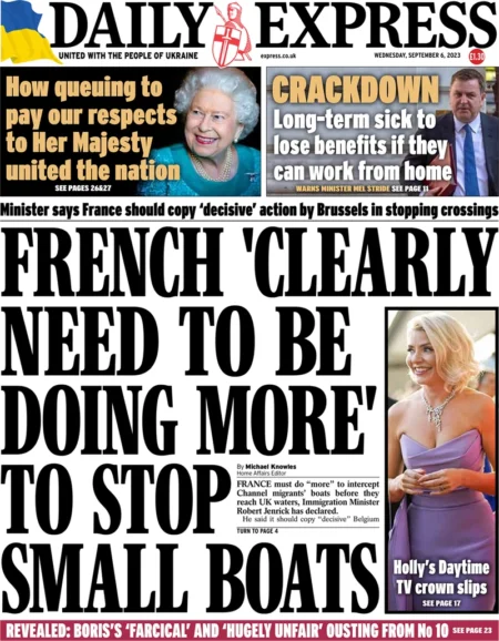 Daily Express – French ‘clearly need to be doing more’ to stop small boats