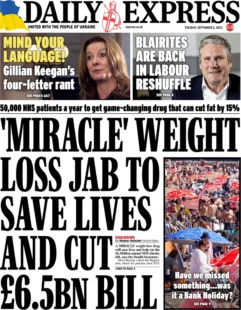 Daily Express – Weight loss jab to save lives and cut £6.5bn bill