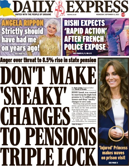 Daily Express – Don’t make sneaky changes to pensions triple lock 