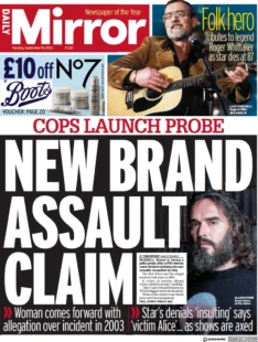 Daily Mirror – New Brand assault claim 