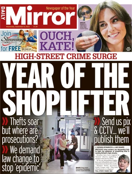 Daily Mirror – Year of the shoplifter 