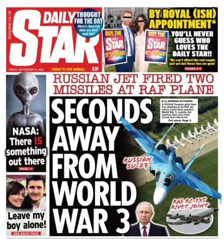 Daily Star – Seconds away from World War 3 