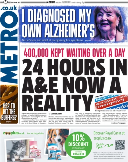 Metro – 24 Hours In A&E Now A Reality 